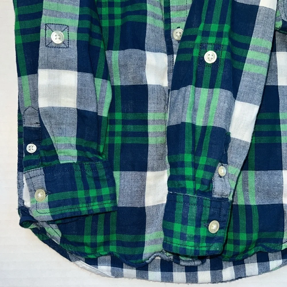 babyGAP Double-Weave Convertible Plaid Shirt - 3